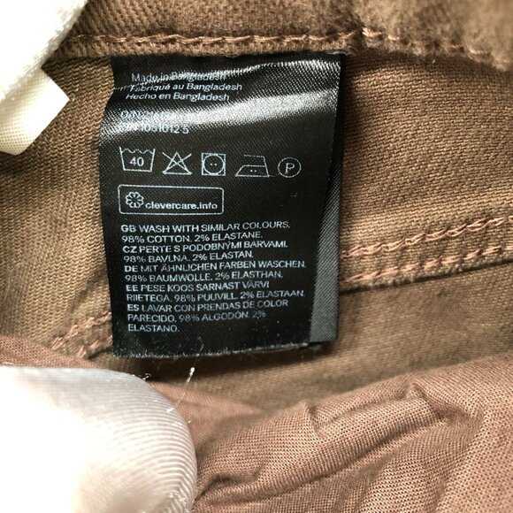 H&M Mom Jeans Womens 6 High Waisted Brown Stretch Tapered Relaxed - Picture 9 of 9